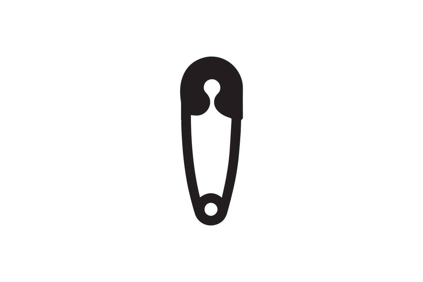 A black and white illustration of pin vector