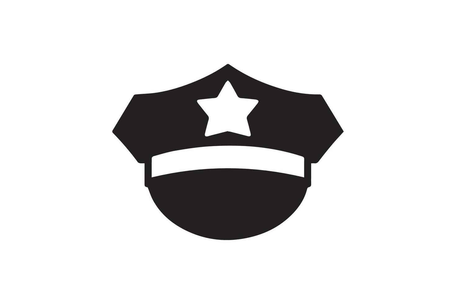 A Police officer hat icon isolated on white background vector