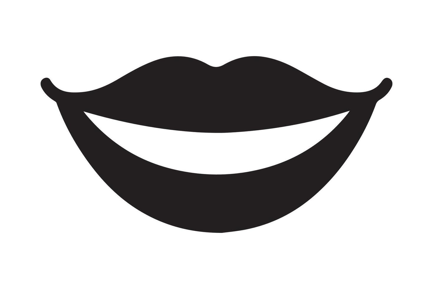 A black and white smiley face with a mustache vector