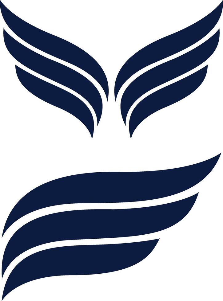 Stylized Wing Emblems Design vector