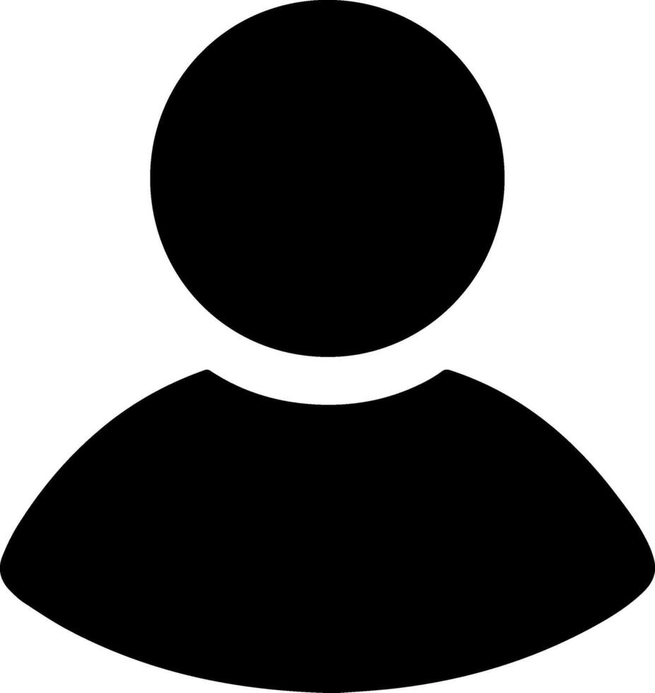 Black Icon of Person. Personalization. Account. For Web vector