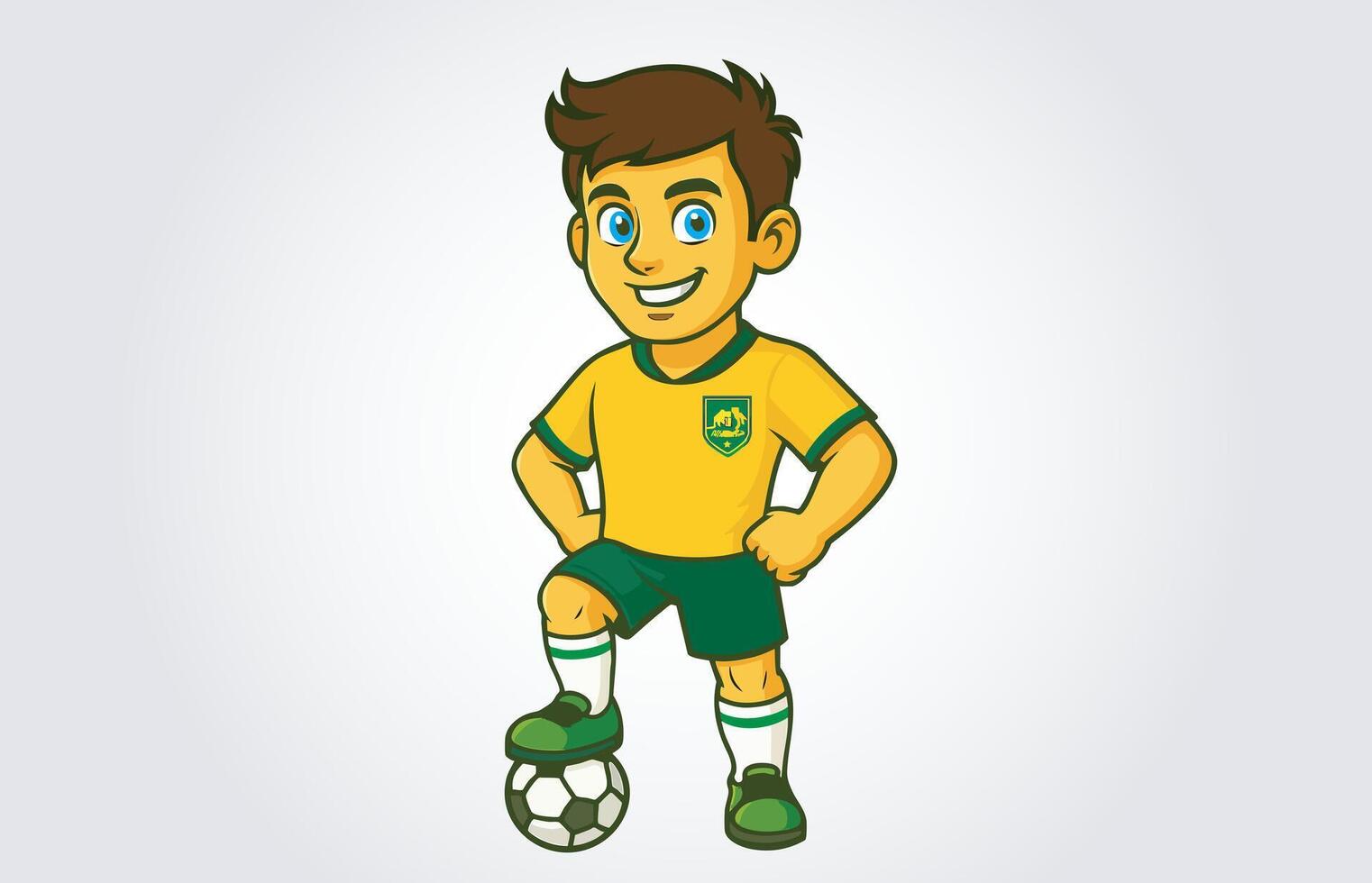 Australia Soccer or Football Player Mascot Cartoon Character Template vector