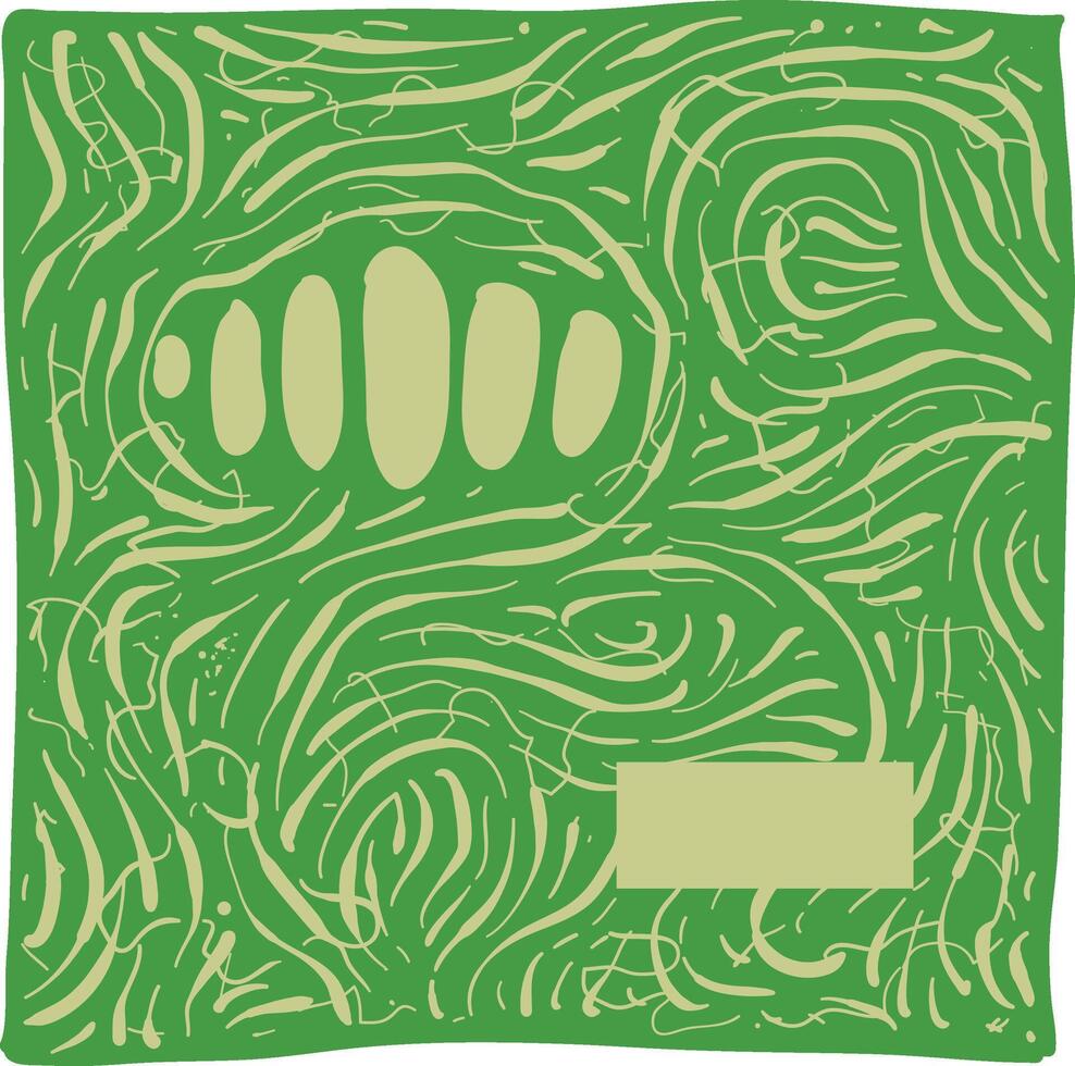 A green square with a pattern on it vector
