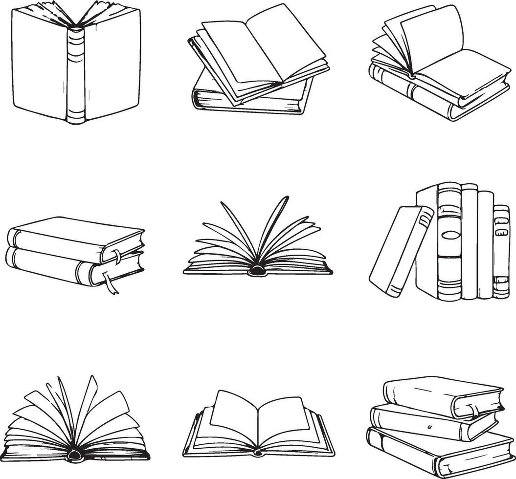 Collection of hand drawn illustrations of various boxes and packages vector