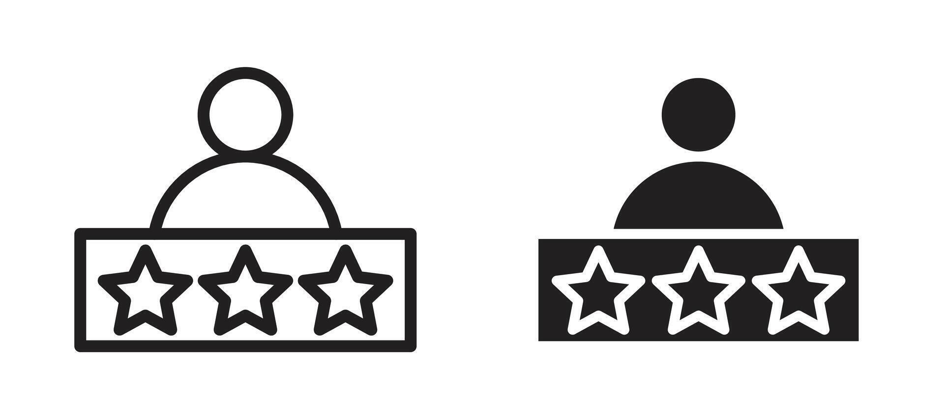 Customer satisfaction icon in black modern and lines and solid vector