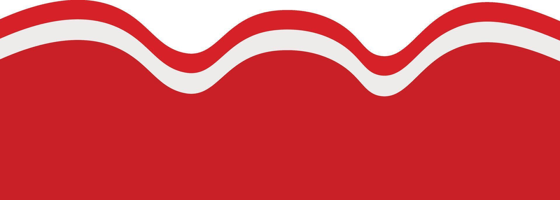 Indonesia Flag Ribbon Border, Isolated on White Background vector