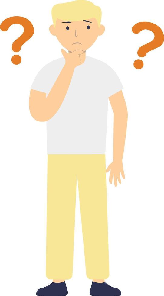 People Think and Ask Question in Flat Design vector