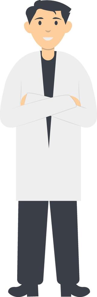 Pharmacist Man Character Isolated on White Background, vector