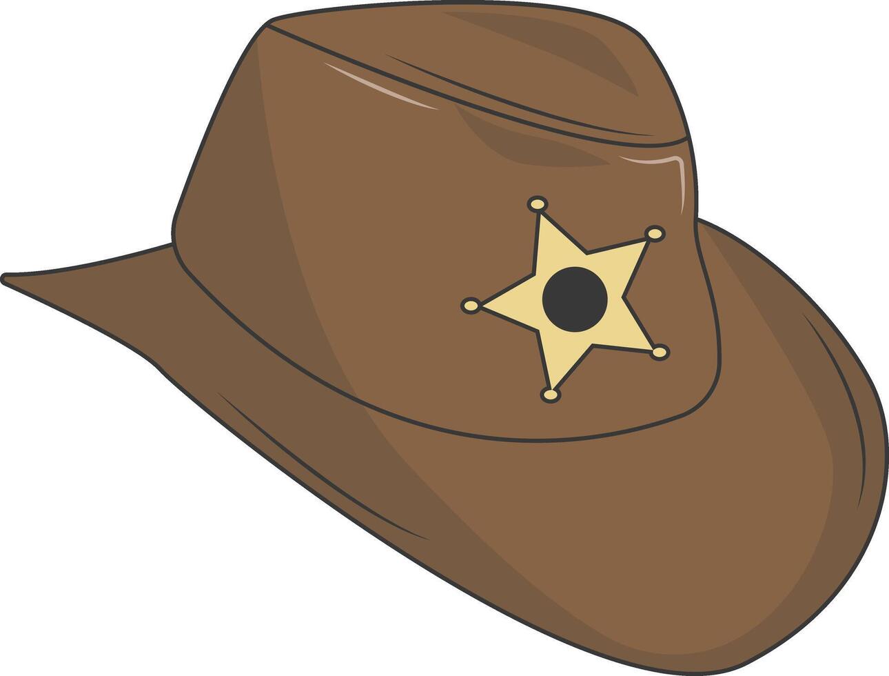 Classic Cowboy Hat Illustration. Isolated on White Background vector