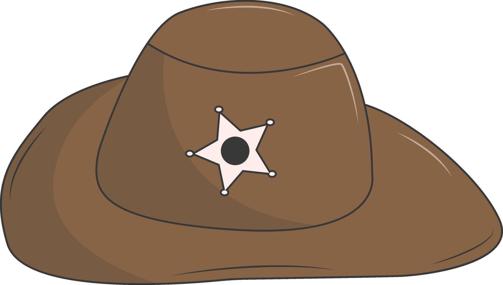 Classic Cowboy Hat Illustration. Isolated on White Background. vector