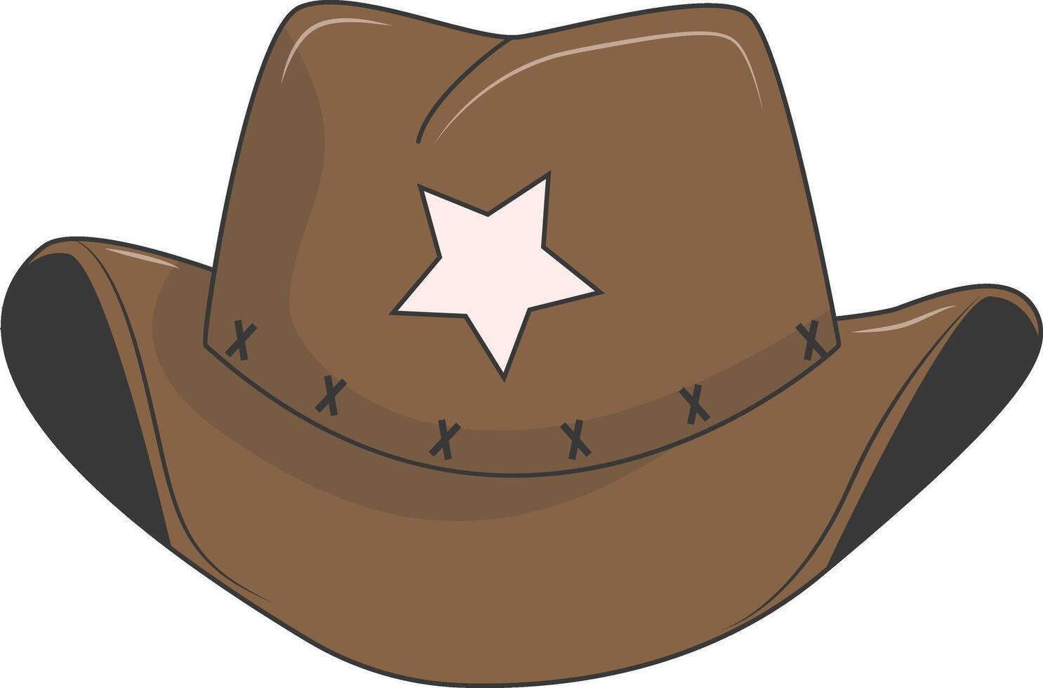 Classic Cowboy Hat Illustration in Cartoon Design vector