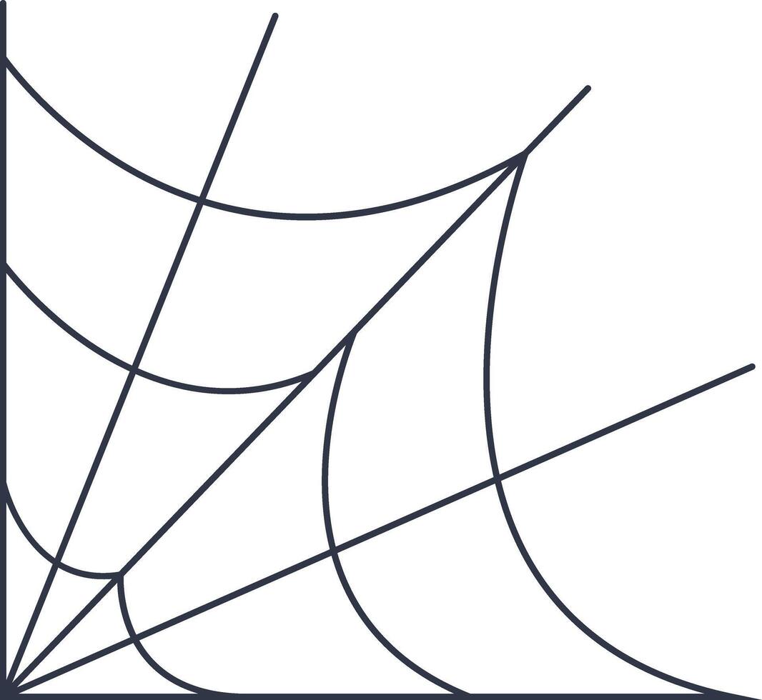 Black Spider Web Decoration. vector