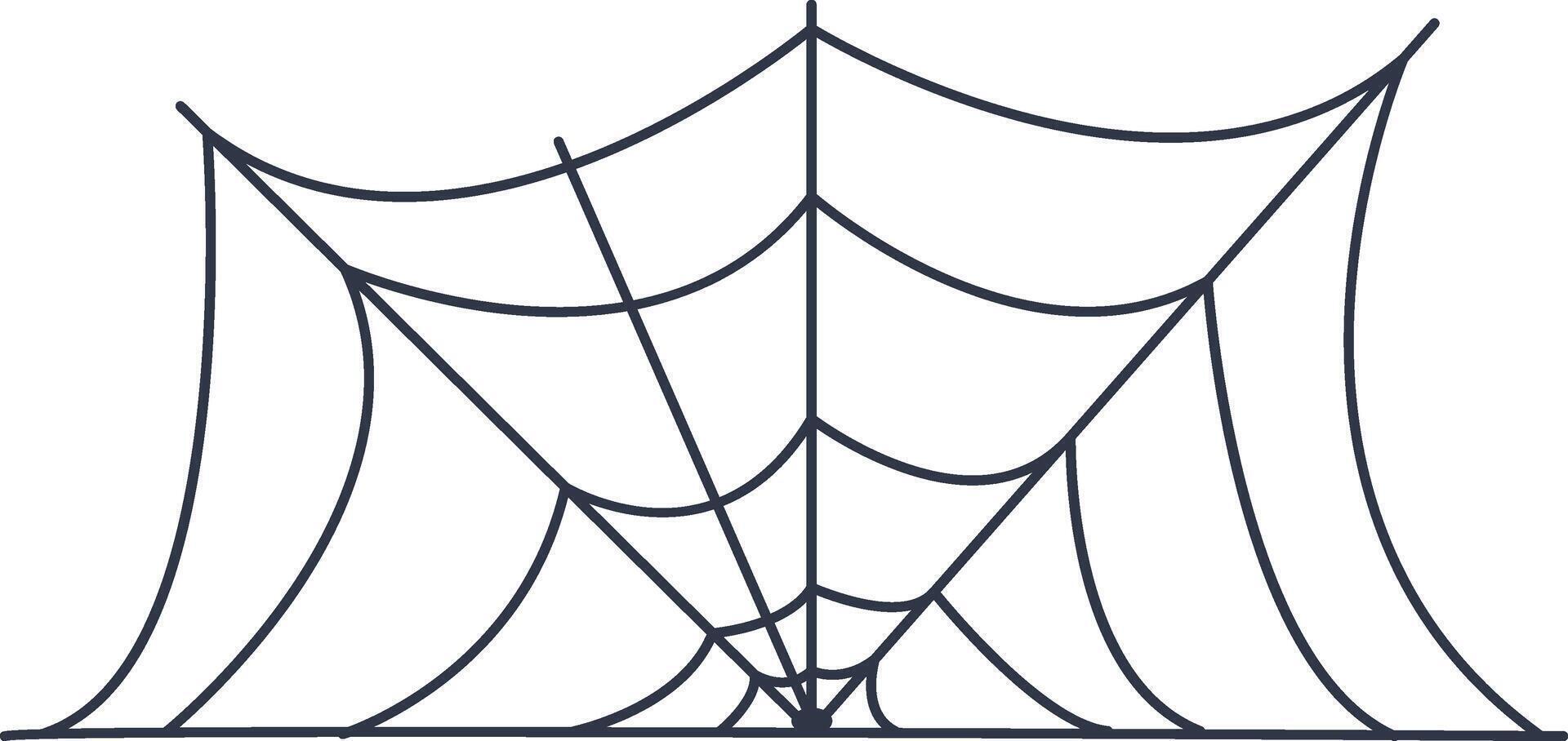 Illustration of Black Spider Web Decoration on White Background vector
