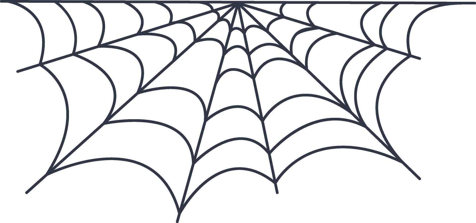 Illustration of Black Spider Web Decoration. Halloween Cobweb Decoration. Illustration of Black Spider Web Decoration. vector