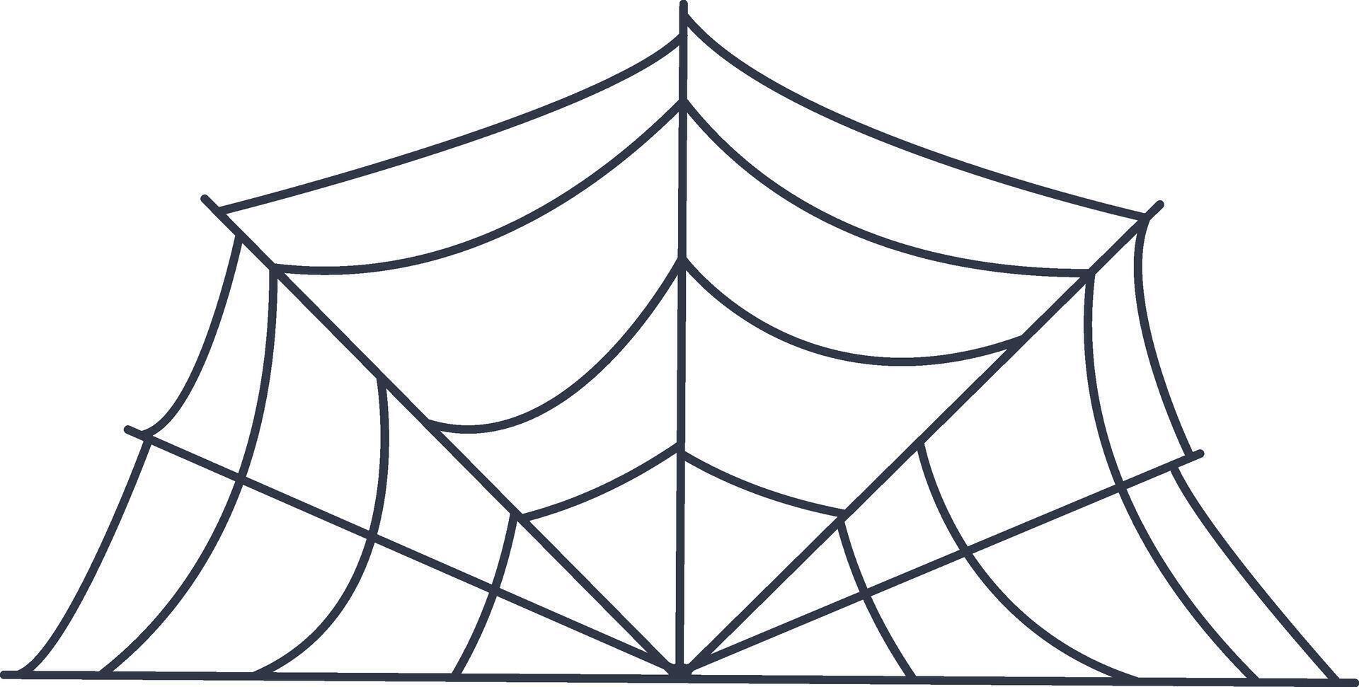 Illustration of Black Spiderweb. vector