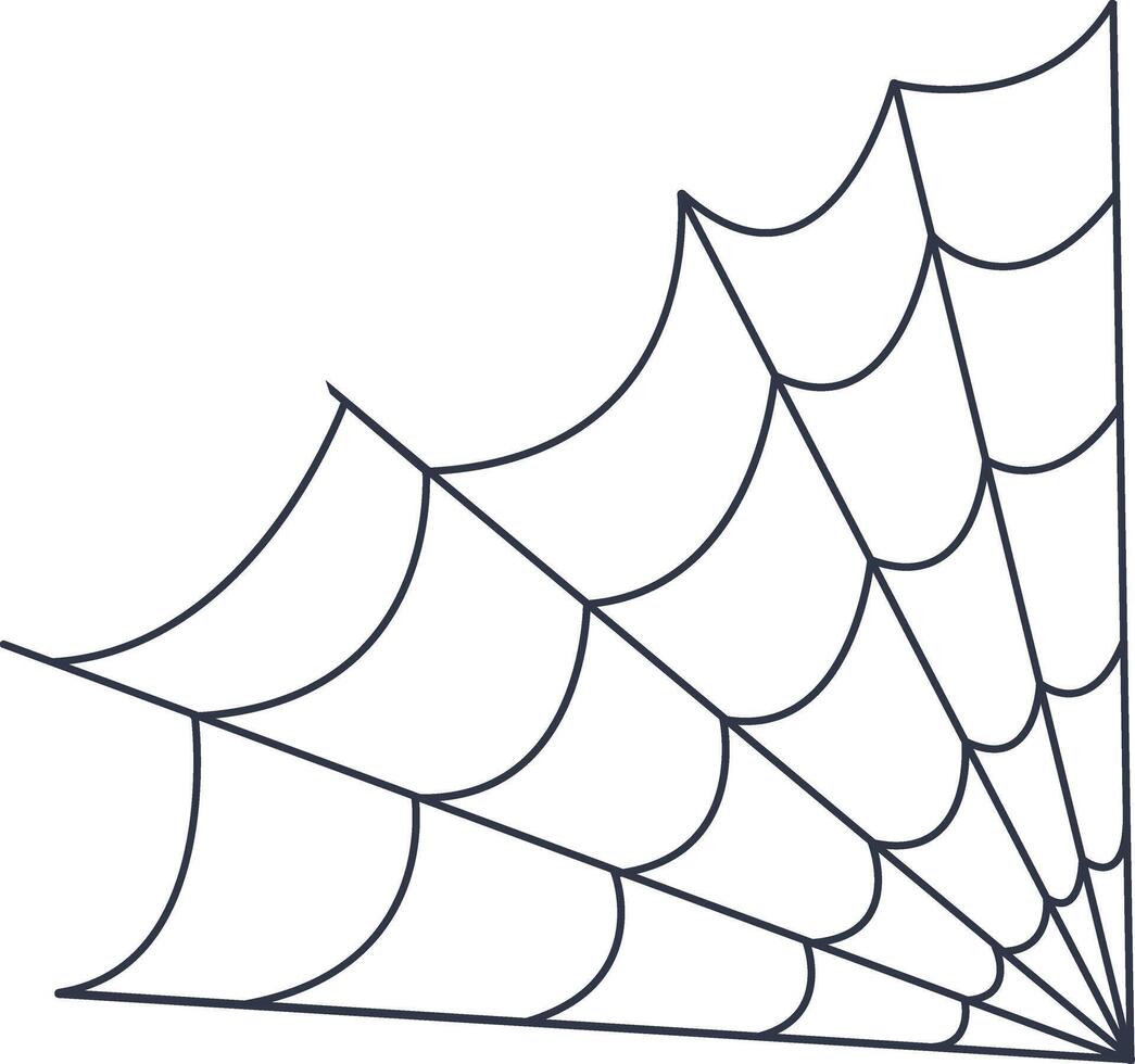 Illustration of Black Spiderweb. Design Element. vector