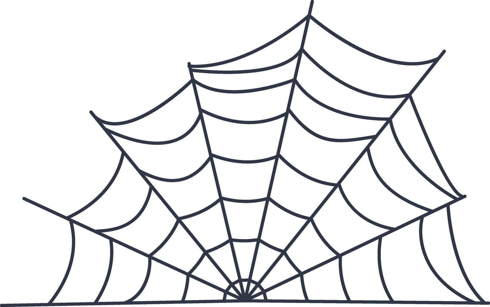 Halloween Cobweb Decoration in Flat Design. vector