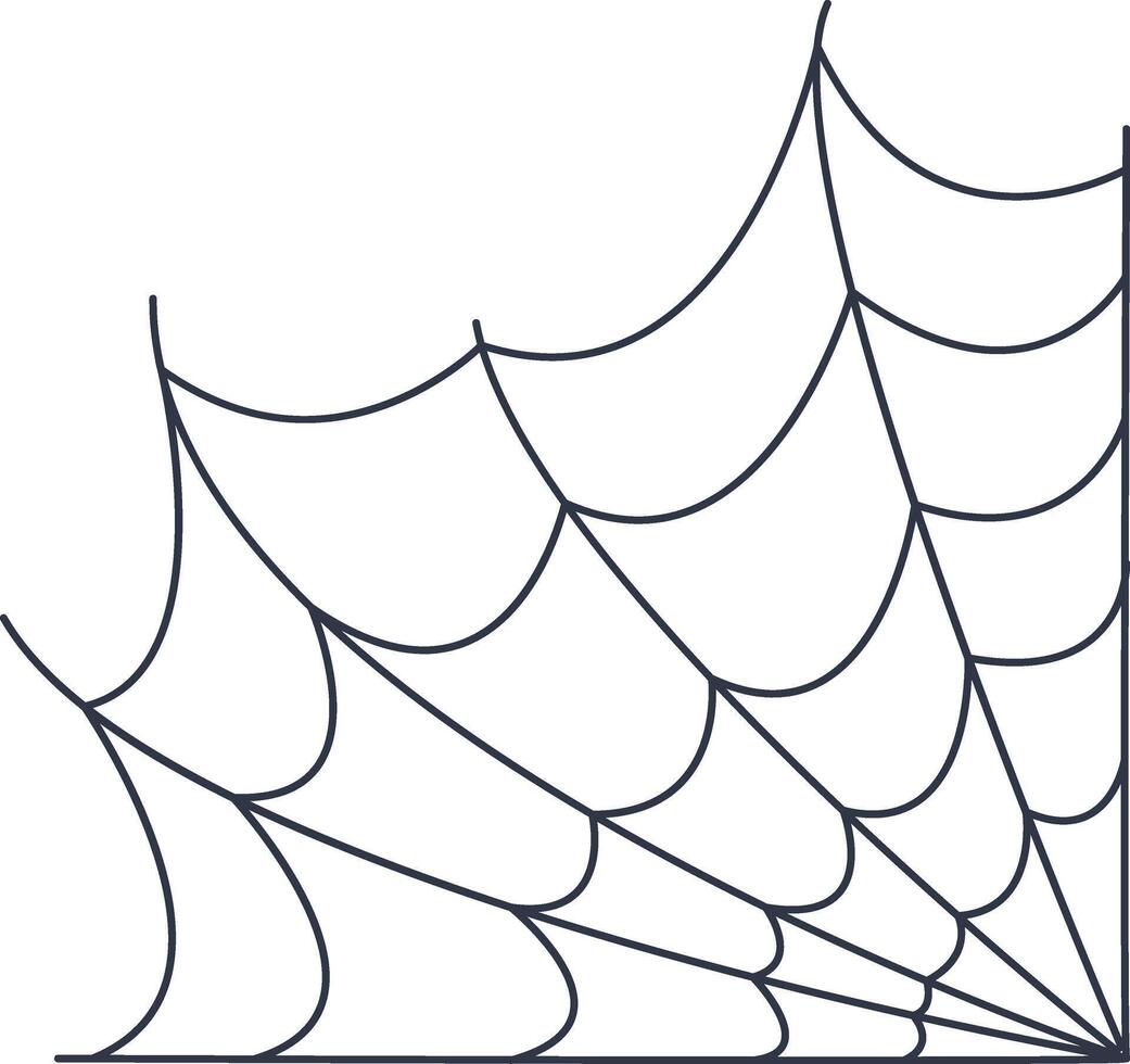 Halloween Cobweb Decoration. Spooky Insect vector