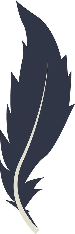 Curve Bird Feather Silhouette, Soft Plumage Silhouette, vector
