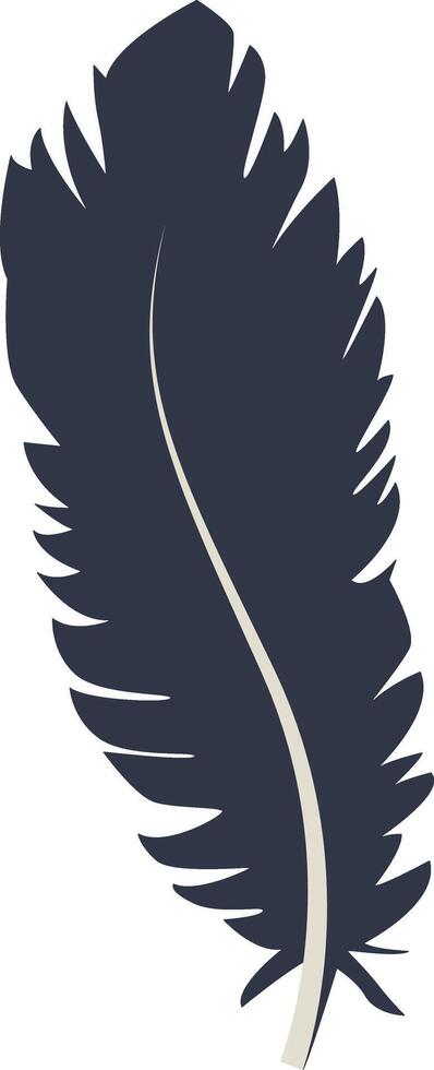 Bird Plumage Silhouette on White Background vector