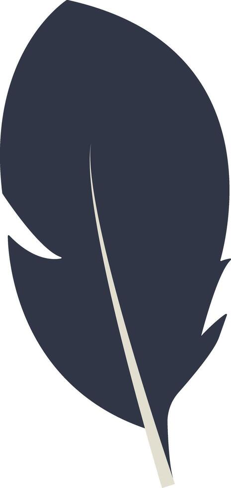 Bird Plumage Silhouette, Isolated on White Background vector