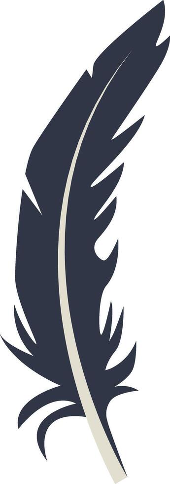 Bird Plumage Silhouette with Flat Design. vector