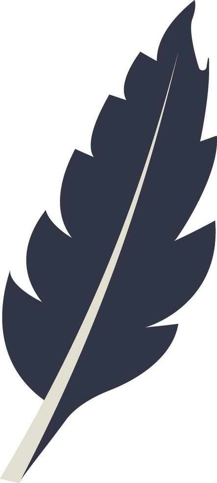 Bird Plumage Silhouette with Simple Design vector
