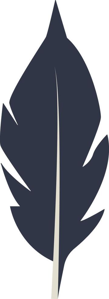 Bird Plumage Silhouette in Simple Style. vector
