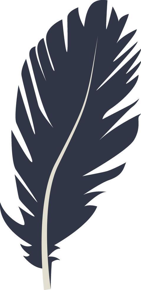 Silhouette of Bird Plumage. vector