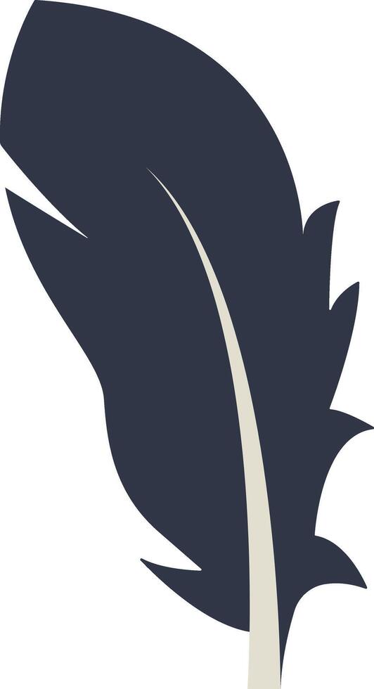 Silhouette of Bird Plumage. Isolated on White Background. vector