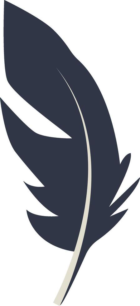 Silhouette of Bird Plumage with Simple Design vector