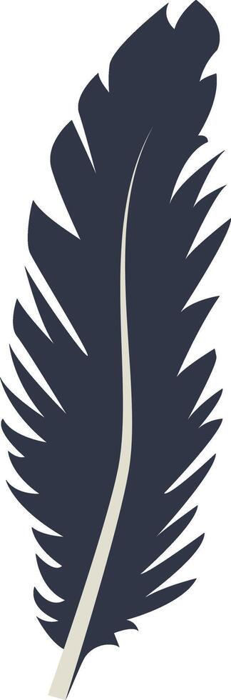 Silhouette of Bird Plumage in Flat Design. vector