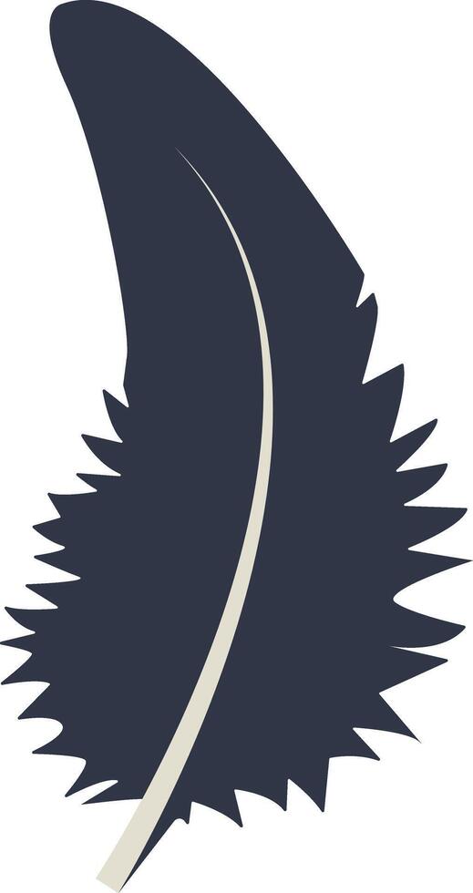 Silhouette of a Curve Bird Feather vector