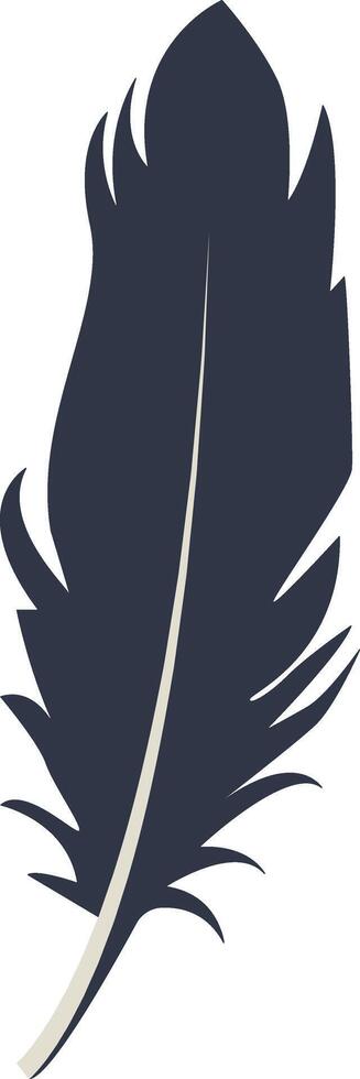 Silhouette of a Bird Feather vector