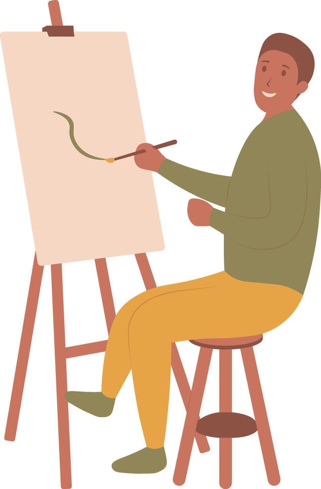 Artist Painting Illustration vector