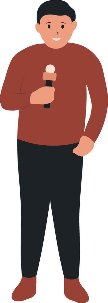 Professional Journalist Illustration. vector