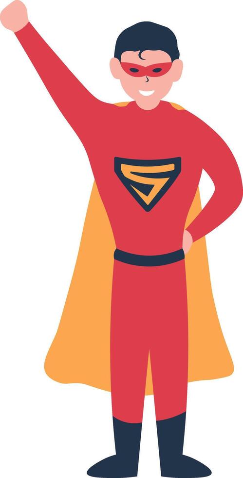 Male Superhero Illustration. Isolated on White Background vector