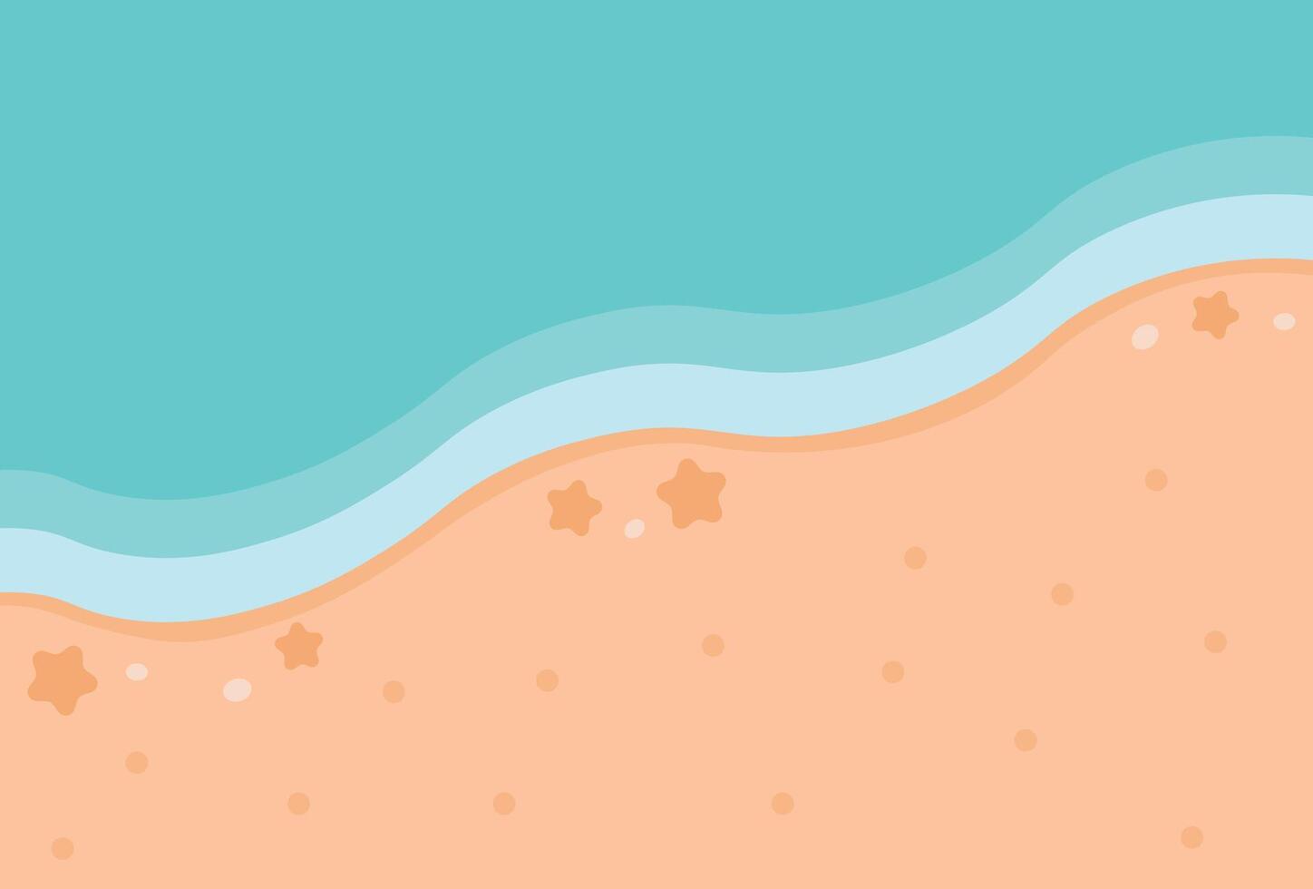 Summer Beach Background Illustration in Cartoon Concept. vector