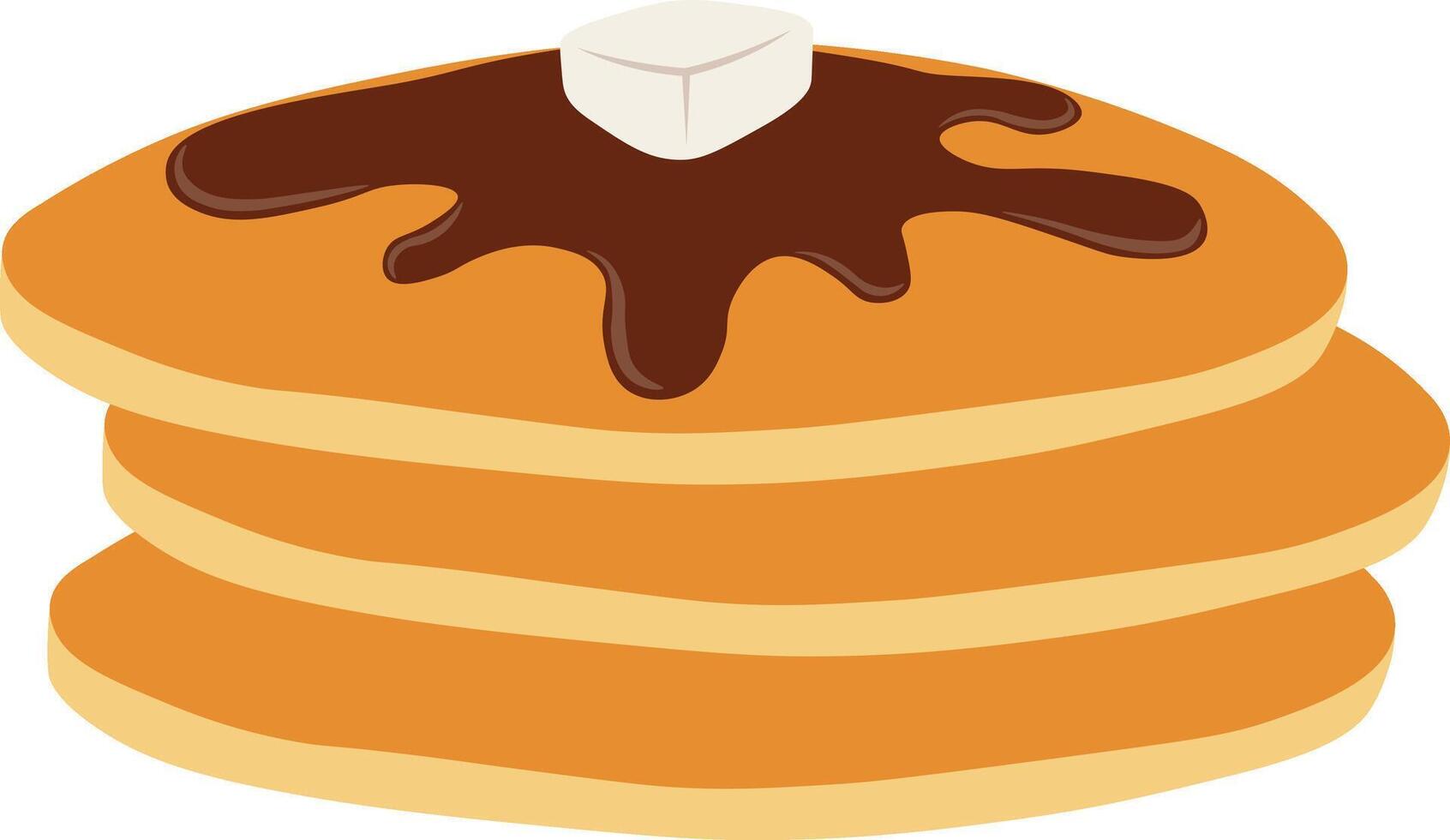 National Pancake Day Celebration. Isolated on White Background. vector
