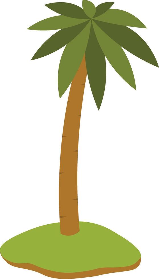 Tropical Palm Trees Illustration on White Background. vector