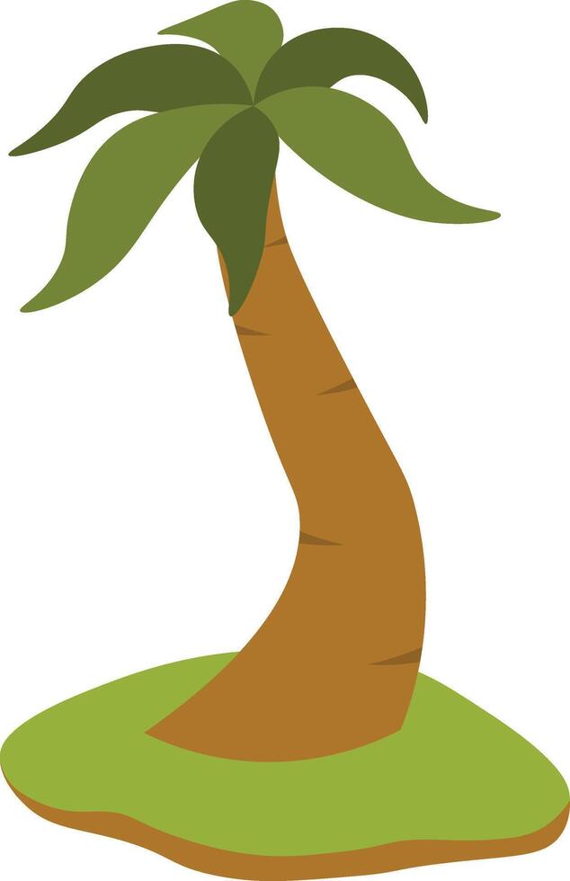 Tropical Palm Trees Illustration in Flat Design vector