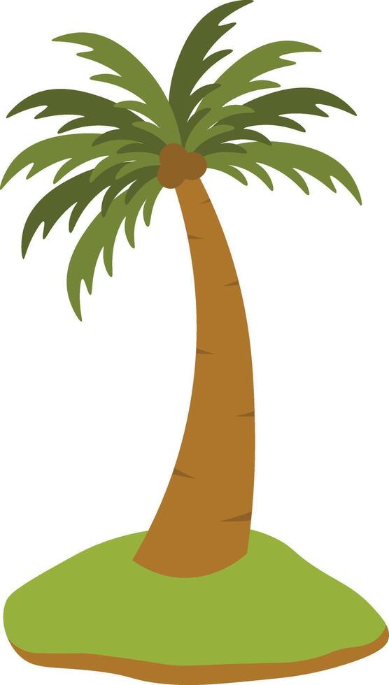 Tropical Palm Trees Illustration in Flat Design. vector
