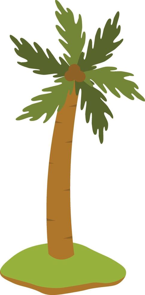 Tropical Palm Trees Illustration with Flat Design vector