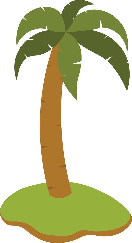 Tropical Palm Trees Illustration in Cartoon Design. vector