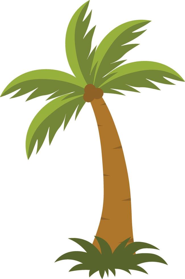 Tropical Palm Trees Illustration with Simple Design vector