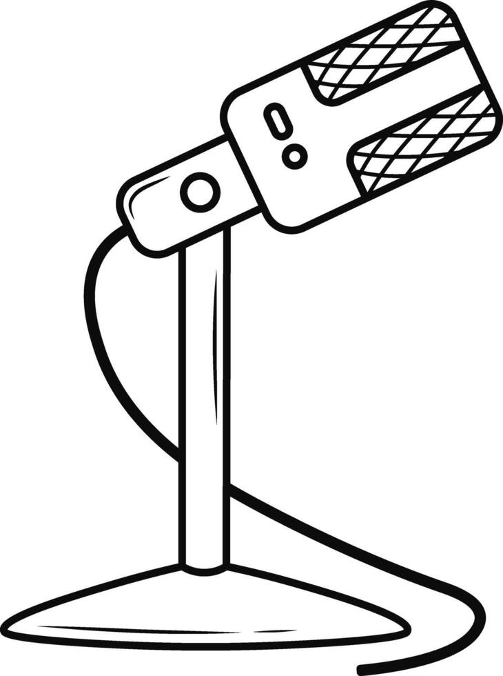 Podcast Doodle Illustration. vector
