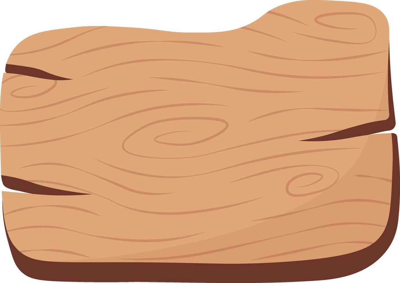 Wooden Sign Board Illustration on White Background. vector