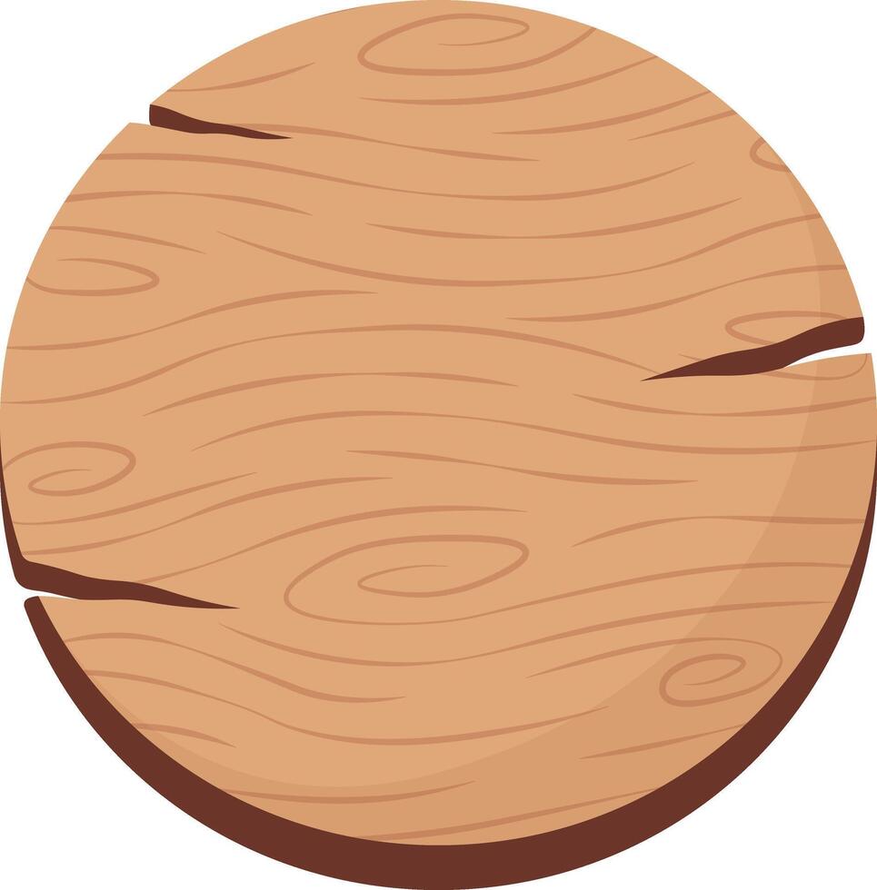 Wooden Sign Board Illustration in Cartoon Design. vector
