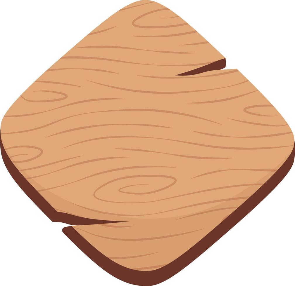 Wooden Sign Board Illustration in Cartoon Design vector