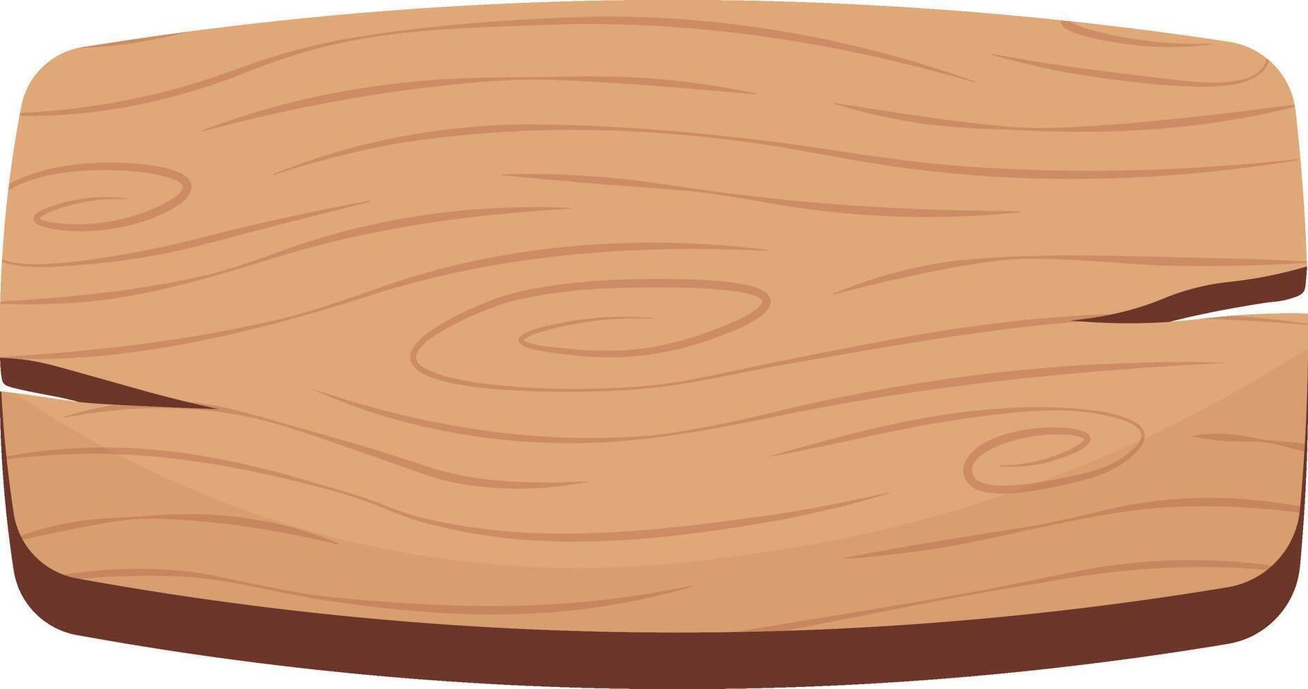 Wooden Sign Board Illustration with Cartoon Design vector